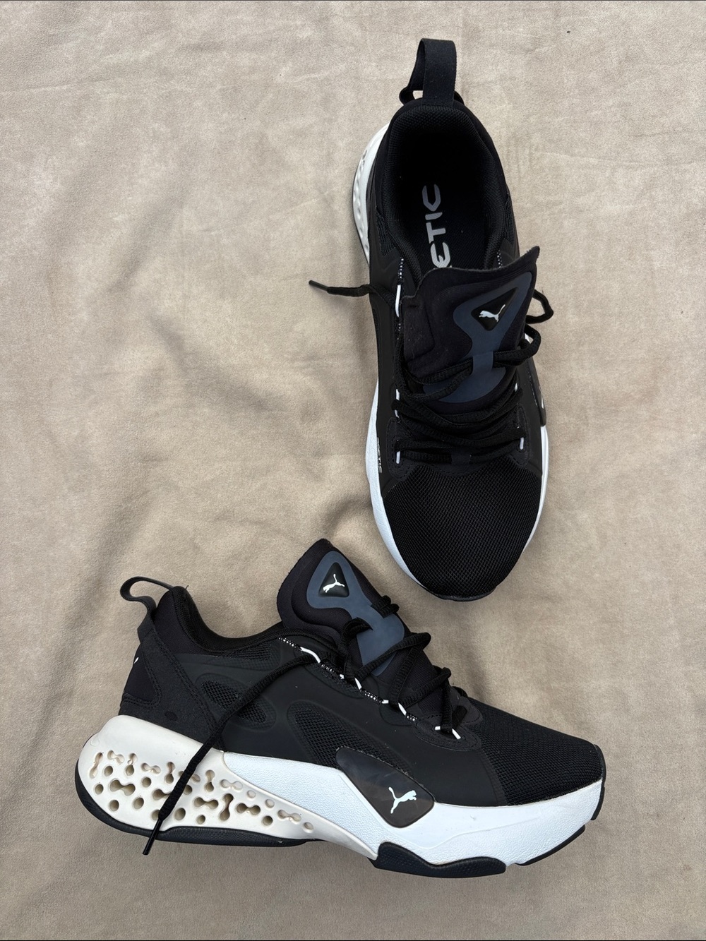 Puma Xetic Half Life Black White Men's Athletic Sneakers - 8.5